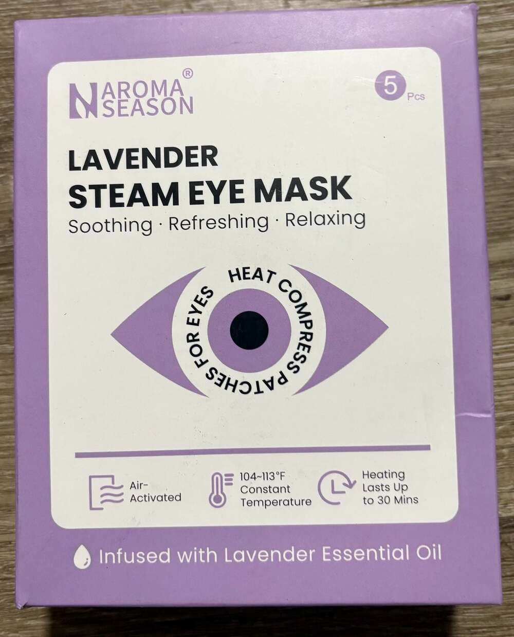 Aroma Season Lavender Steam Eye Mask 5 Pcs